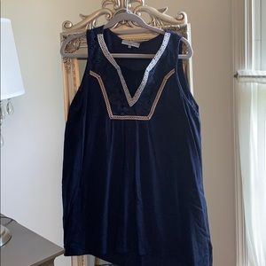 Navy blue rayon tank
